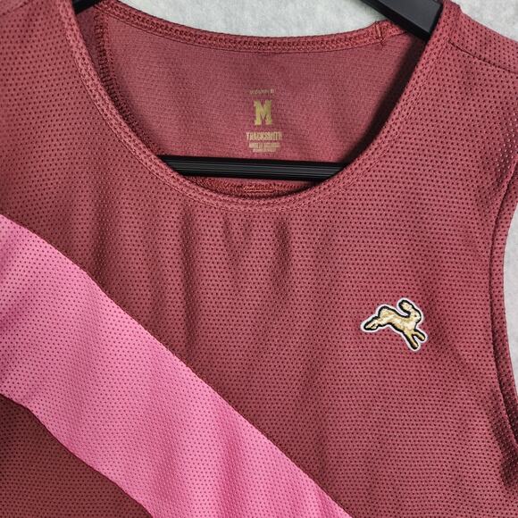 Tracksmith Van Cortlandt Singlet Mesh Tank Top Women's M Maroon Pink Running - Picture 2 of 14